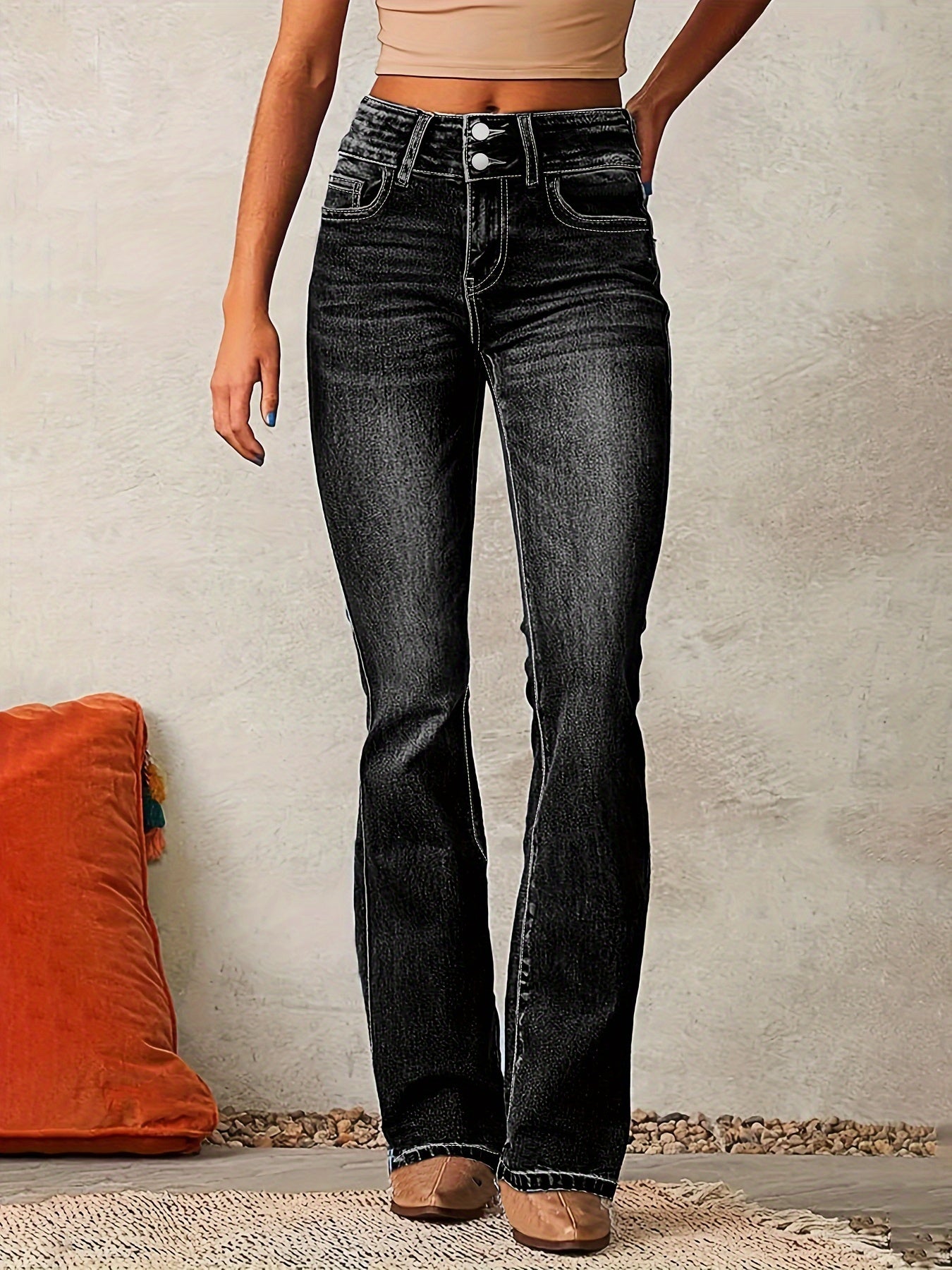 VIVIANA™ | Jeans acampanados de tiro alto stretch