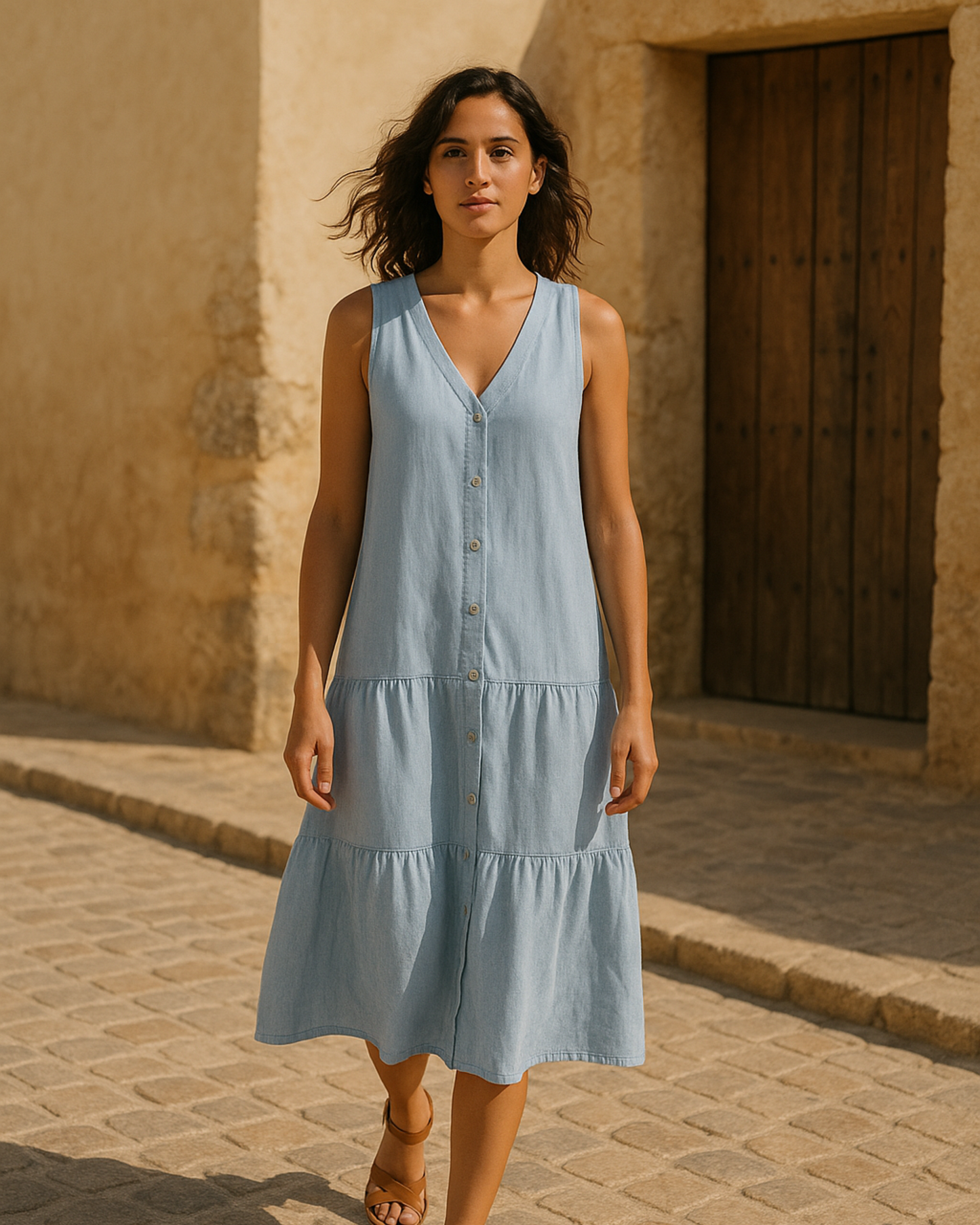 CARMEN™ | Vestido estampado en tejido ligero