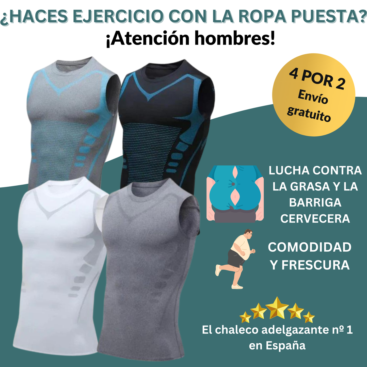 IKER™ | Chaleco modelador de tejido transpirable