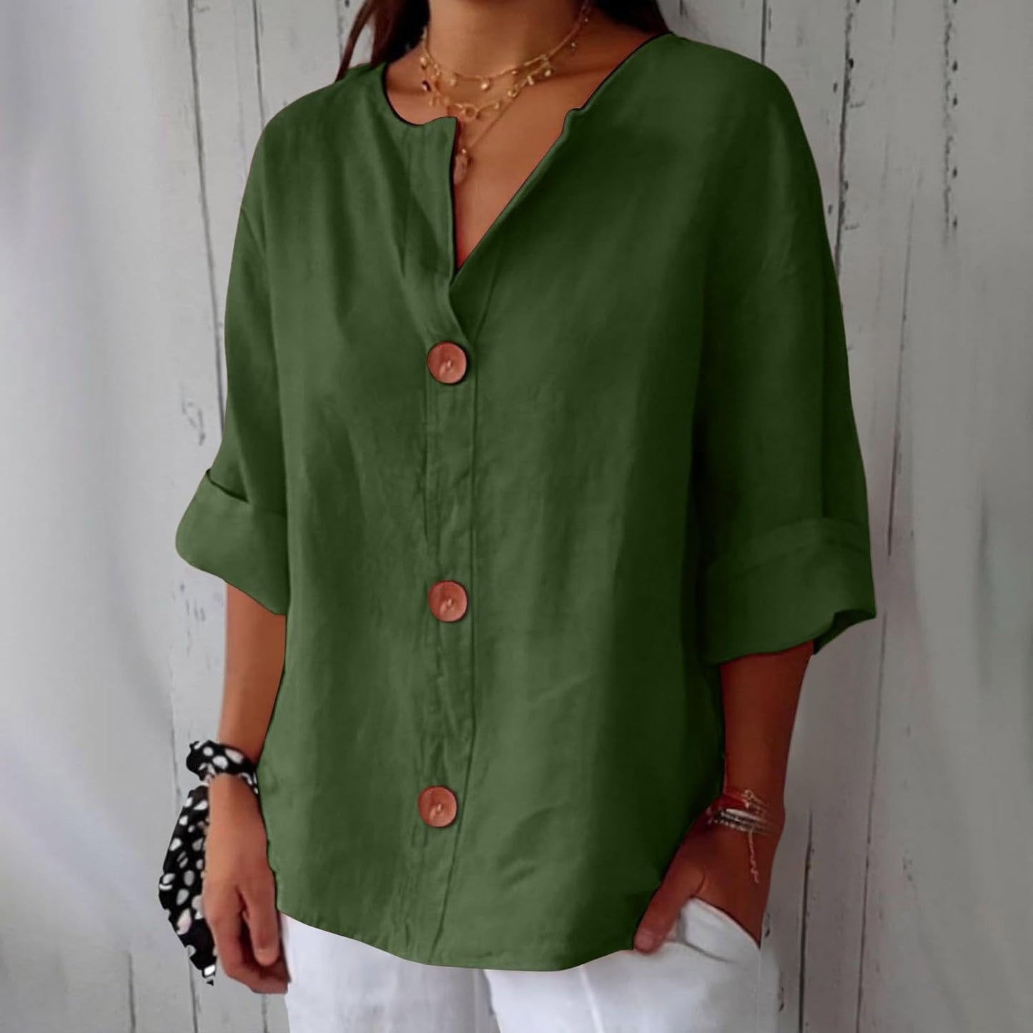 BEATRIZ™ | Blusa de lino relajada - elegancia atemporal