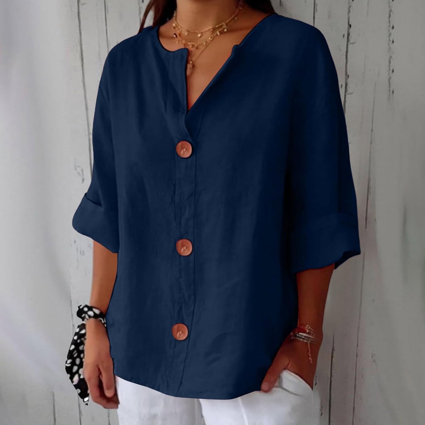 BEATRIZ™ | Blusa de lino relajada - elegancia atemporal