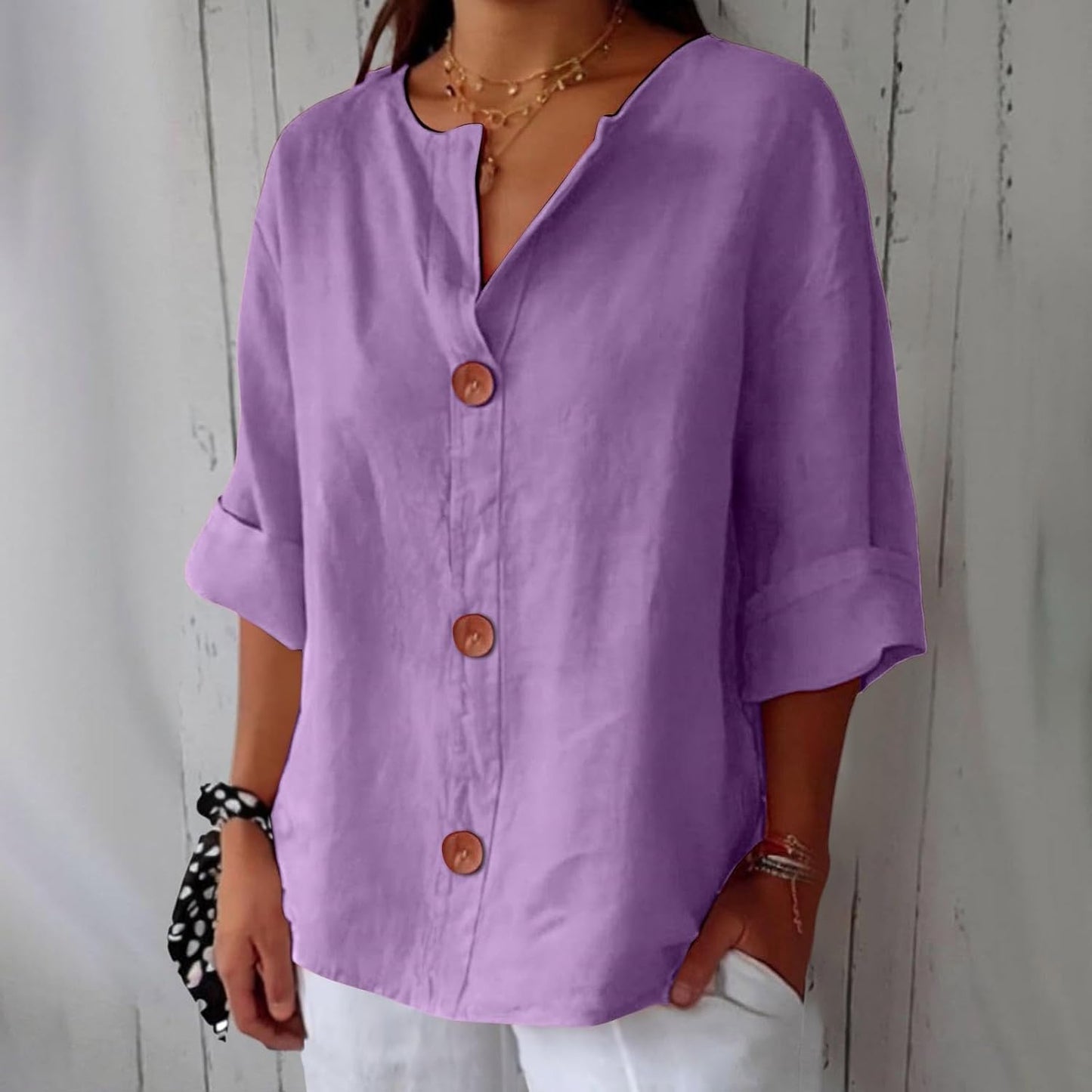 BEATRIZ™ | Blusa de lino relajada - elegancia atemporal