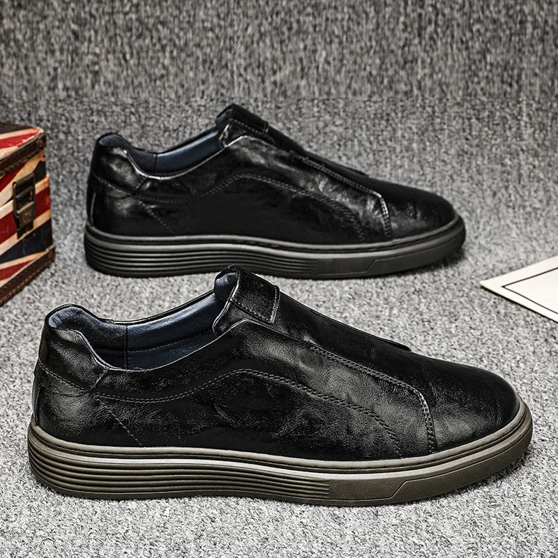 DAVID™ | Zapatillas de piel sin cordones