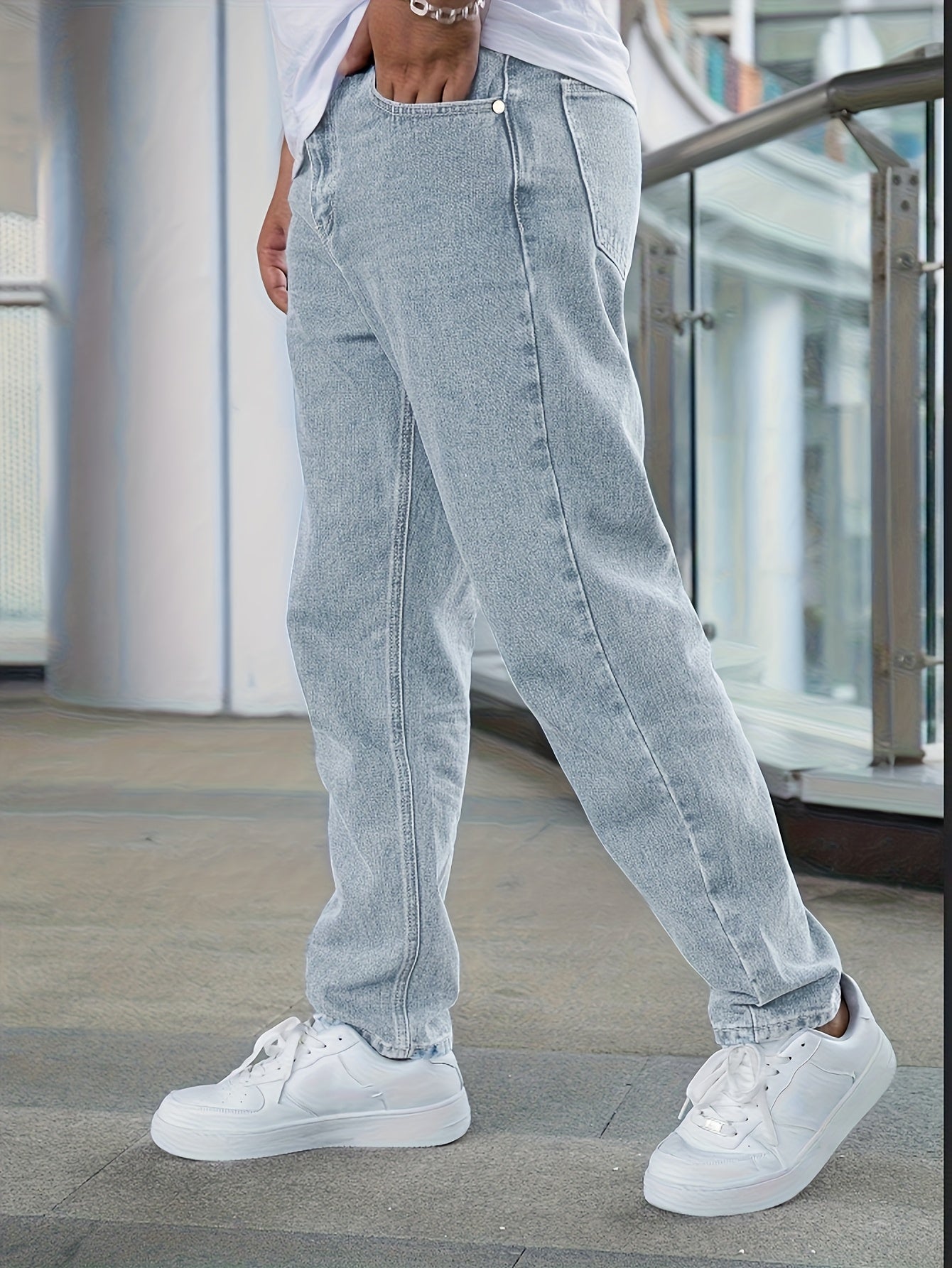 AARÓN™ | Jeans rectos de denim lavado