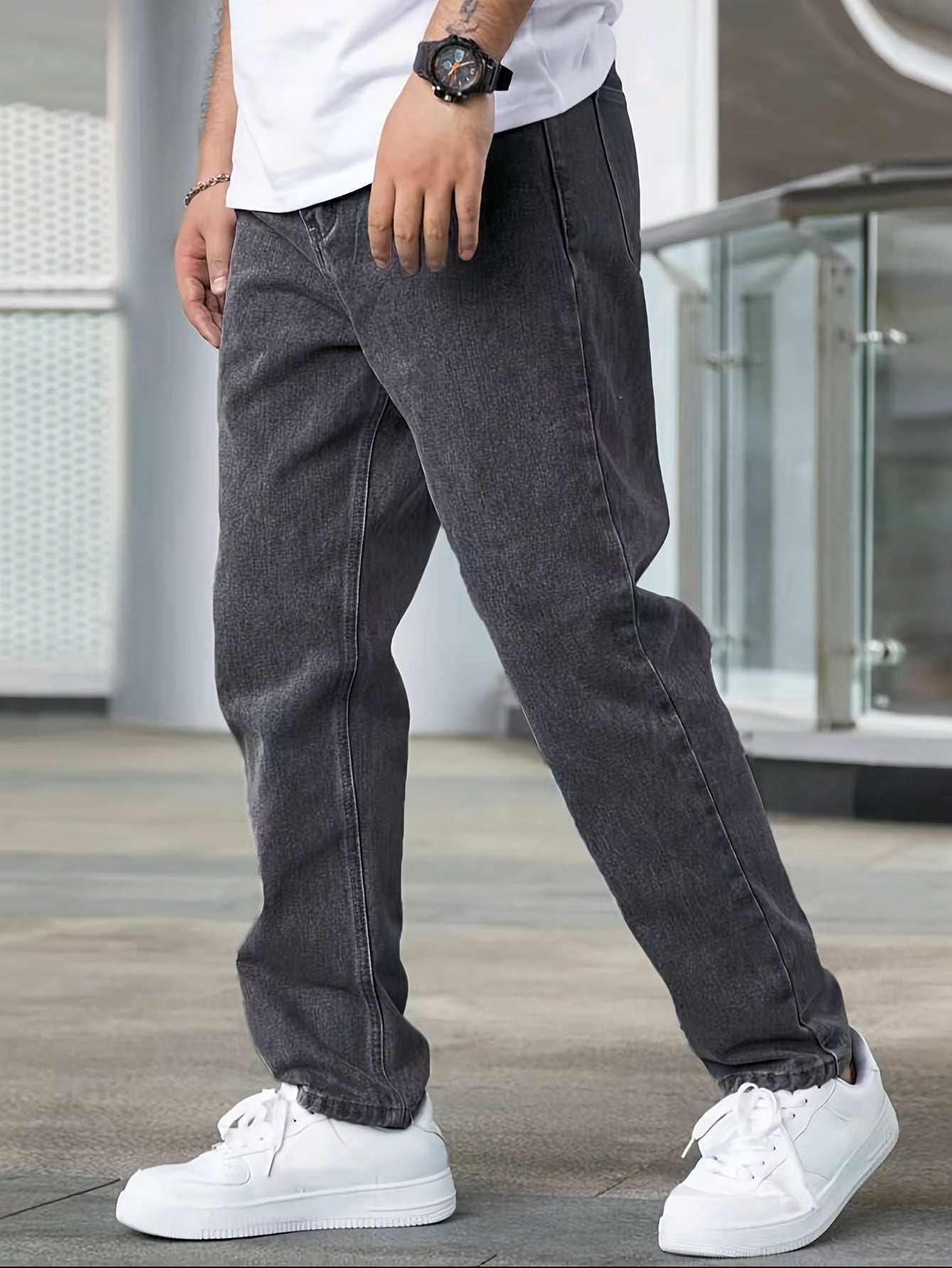 AARÓN™ | Jeans rectos de denim lavado