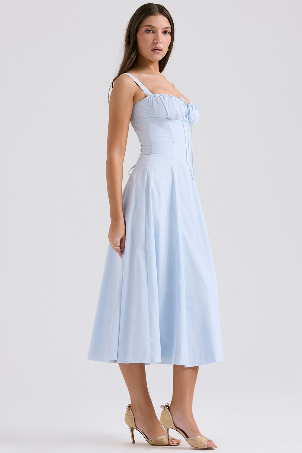 ELENA™ | Vestido corsé de algodón estampado