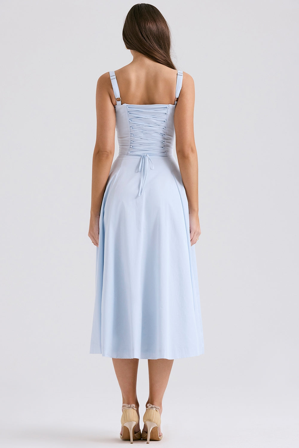 ELENA™ | Vestido corsé de algodón estampado