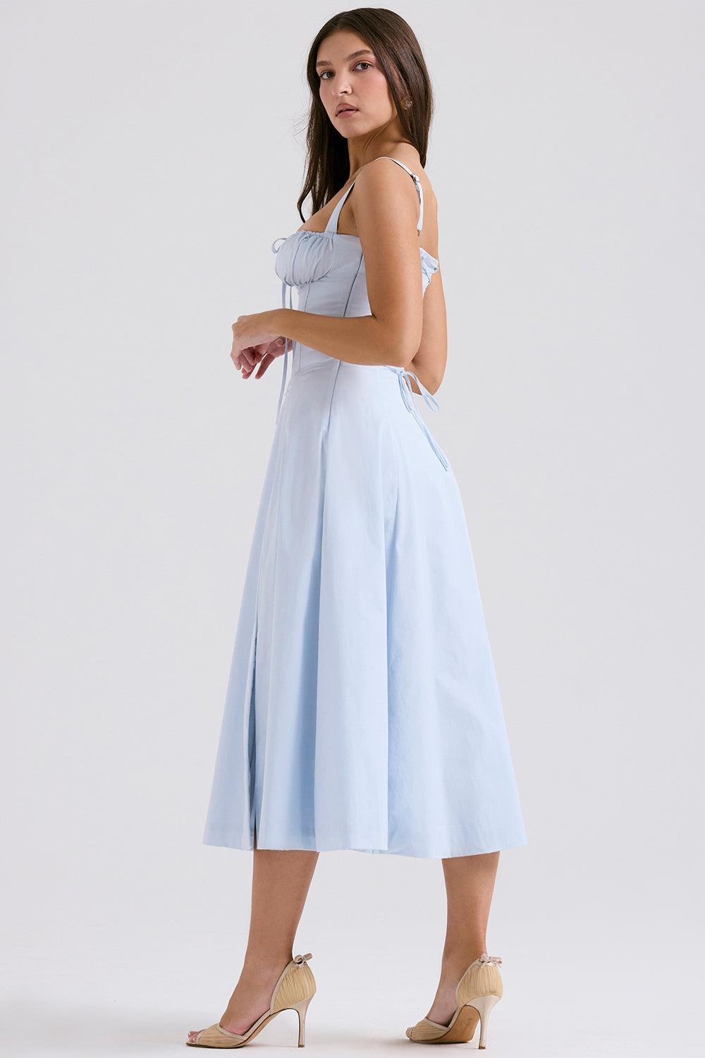 ELENA™ | Vestido corsé de algodón estampado