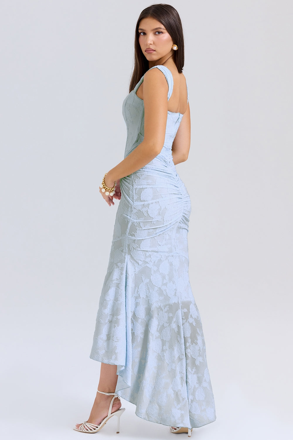 GABRIELA™ | Vestido corsé pastel con fruncido
