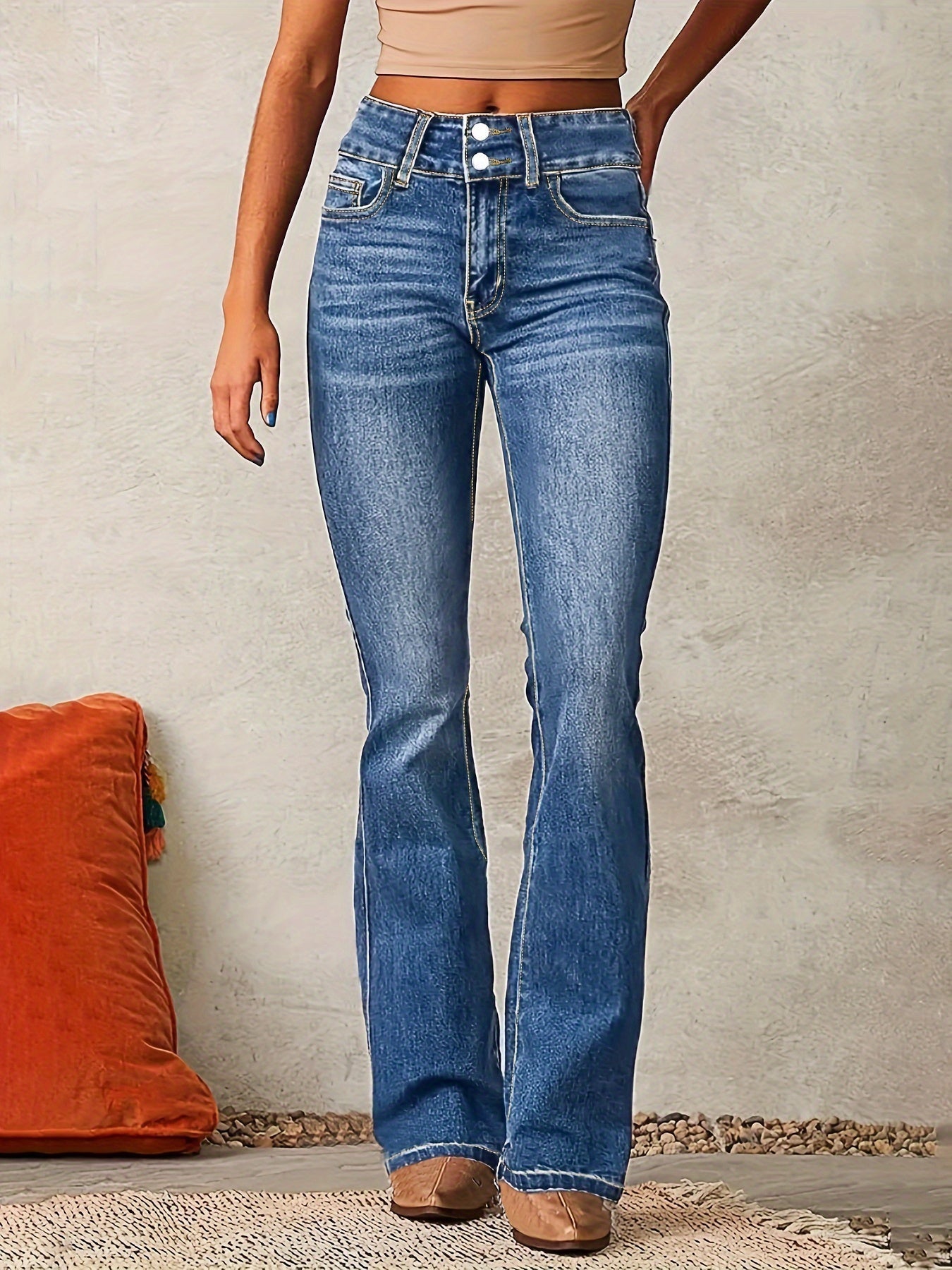 VIVIANA™ | Jeans acampanados de tiro alto stretch