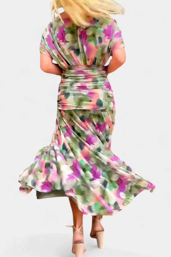 ROSARIO™ | Vestido largo con estampado floral