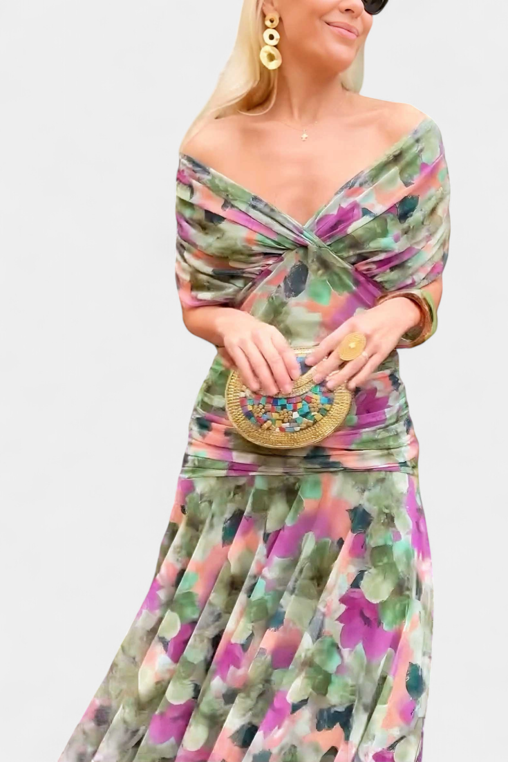 ROSARIO™ | Vestido largo con estampado floral