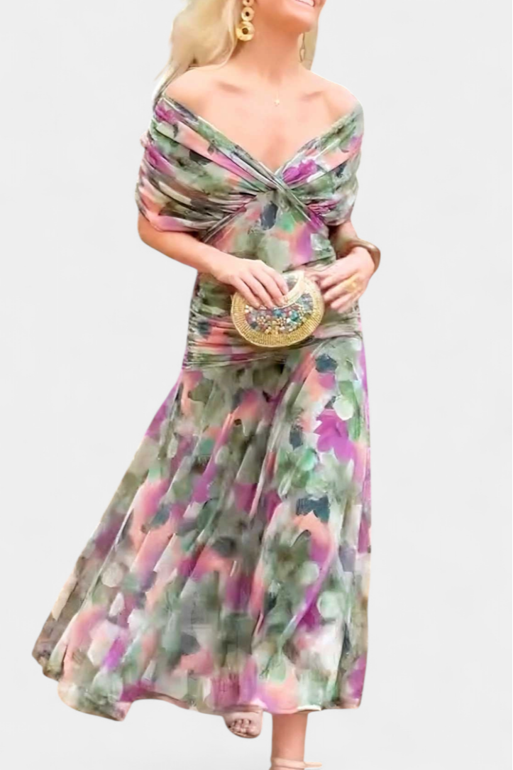 ROSARIO™ | Vestido largo con estampado floral
