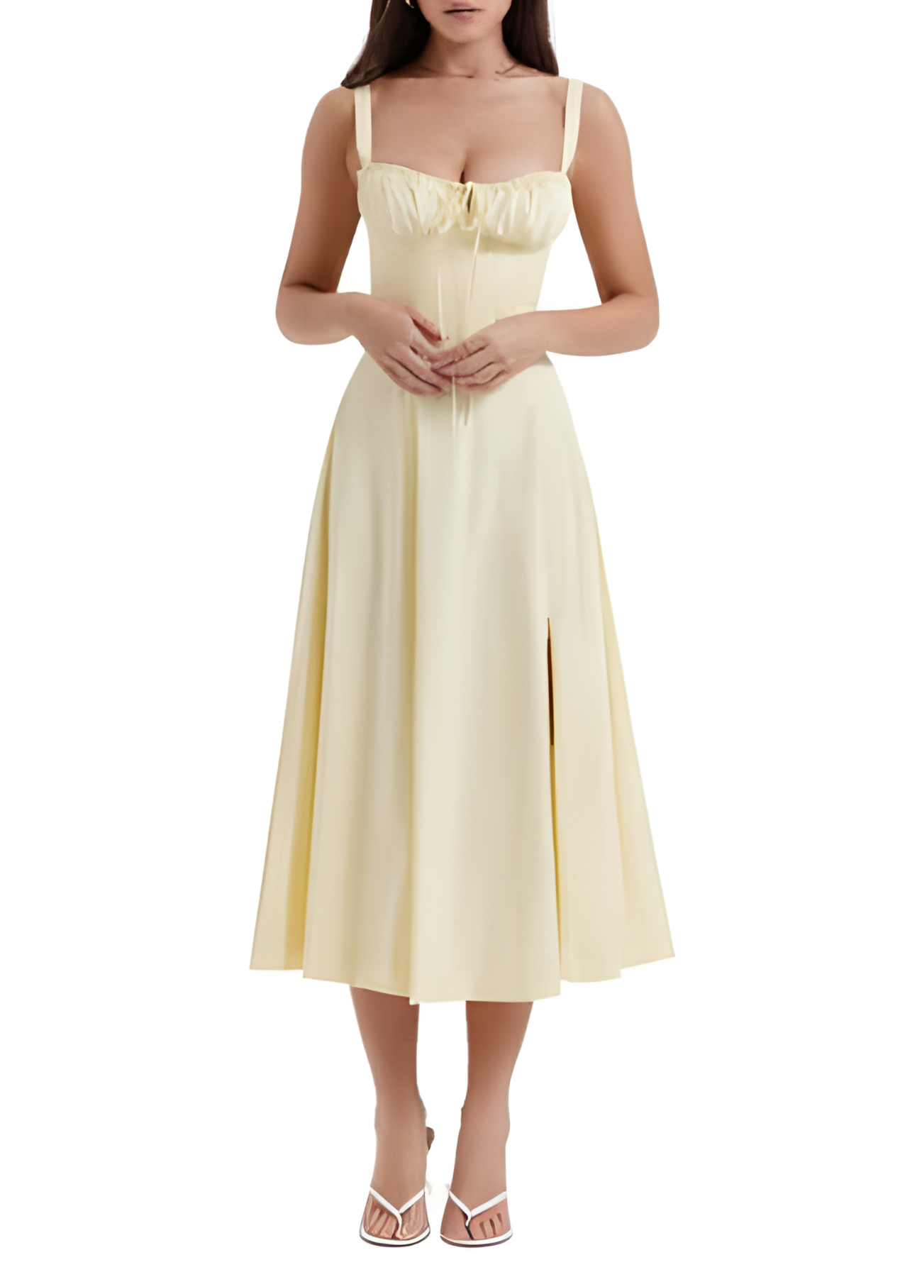 ELENA™ | Vestido corsé de algodón estampado