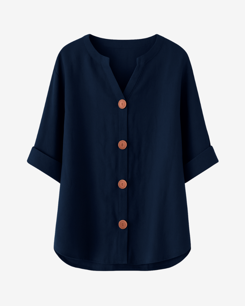 BEATRIZ™ | Blusa de lino relajada - elegancia atemporal