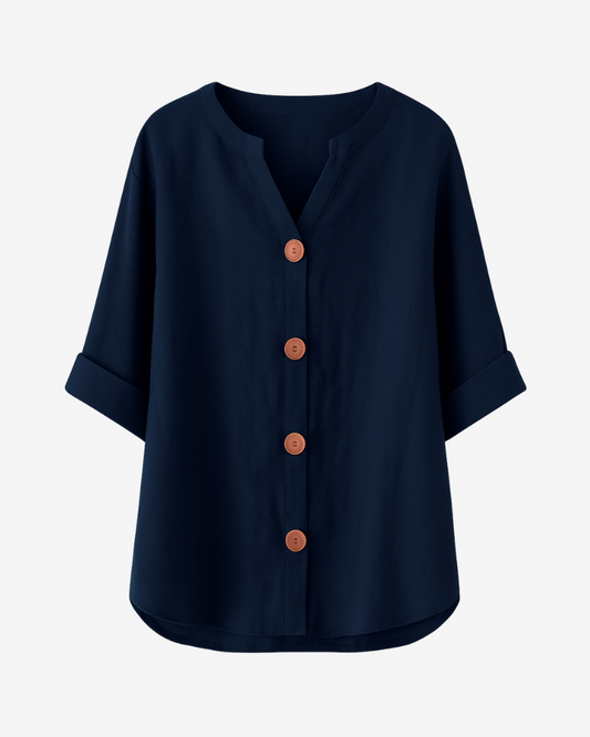 BEATRIZ™ | Blusa de lino relajada - elegancia atemporal