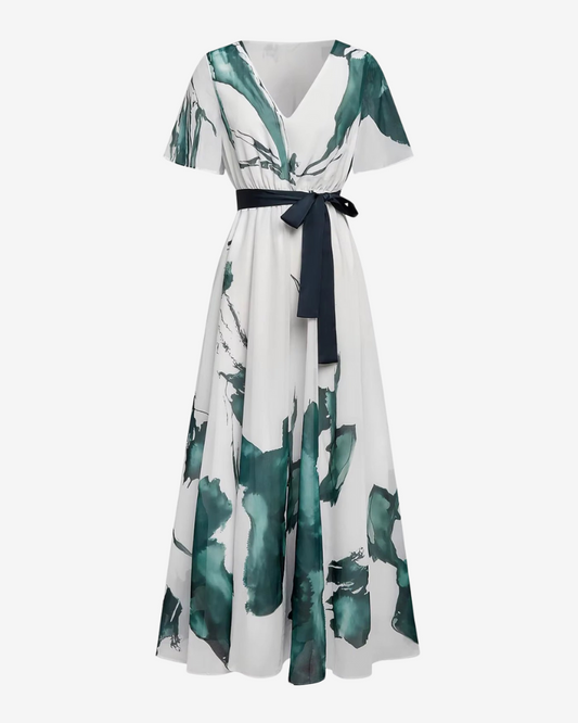LARA™ | Vestido largo estampado acuarela