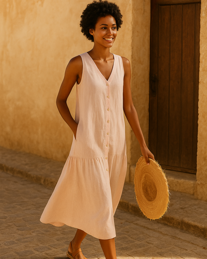 CARMEN™ | Vestido estampado en tejido ligero