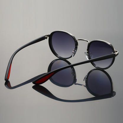 SOL™ | Gafas de sol negras con detalles rojos