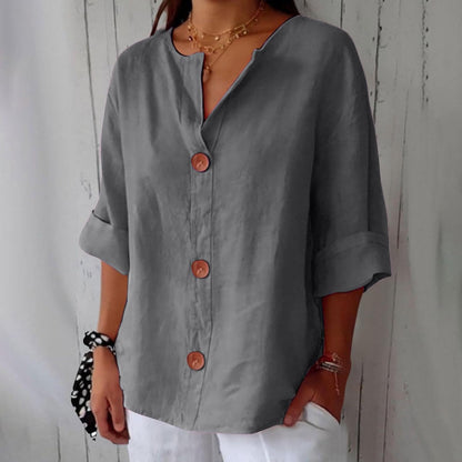 BEATRIZ™ | Blusa de lino relajada - elegancia atemporal