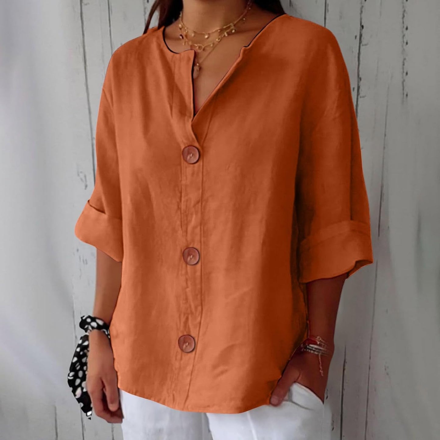 BEATRIZ™ | Blusa de lino relajada - elegancia atemporal