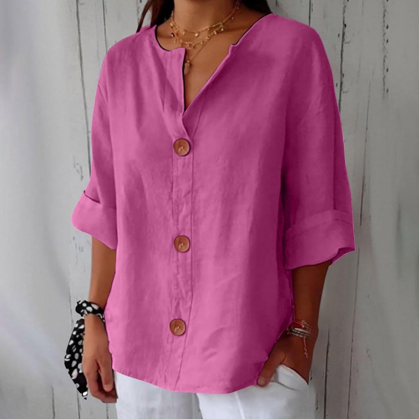BEATRIZ™ | Blusa de lino relajada - elegancia atemporal