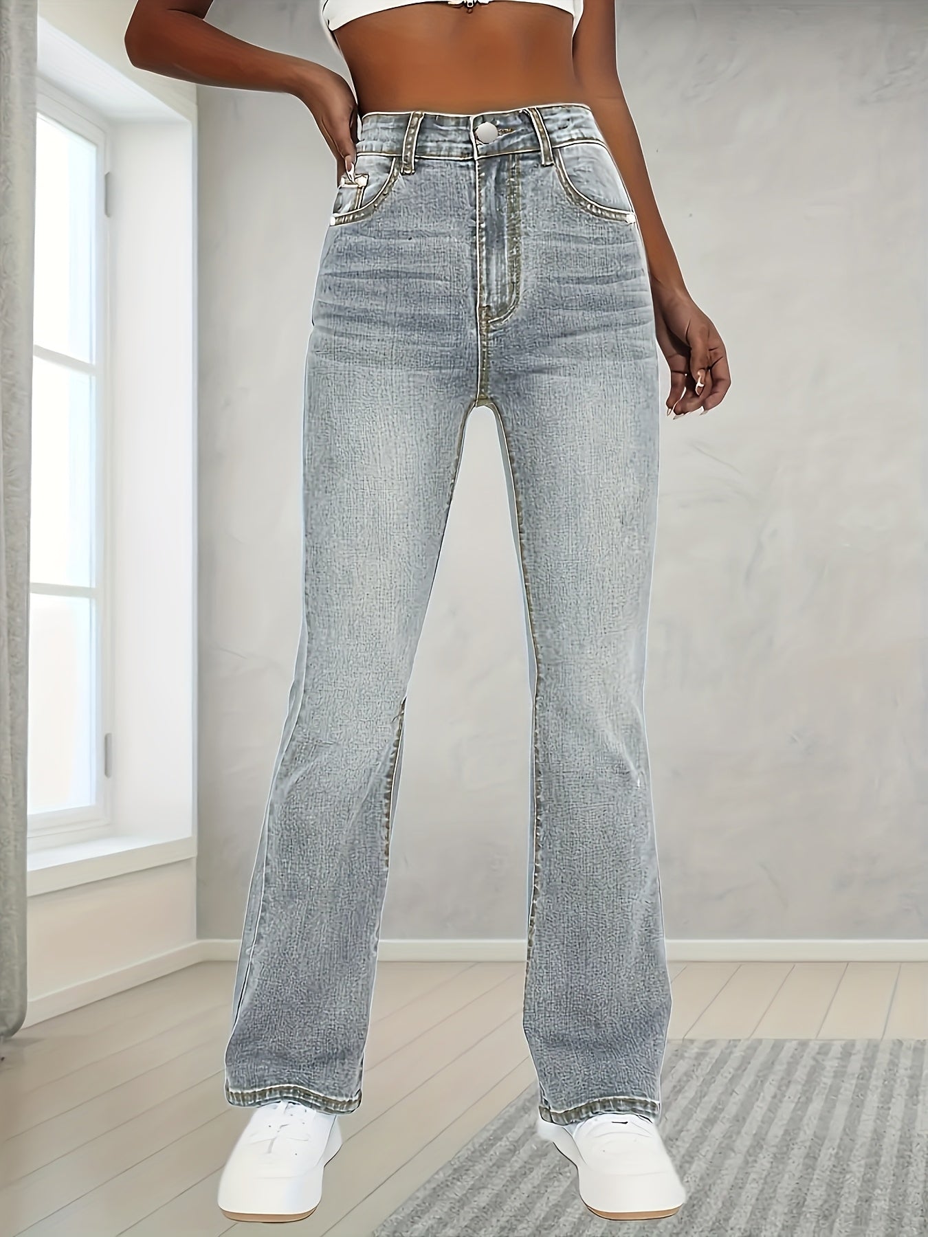 JOSEFINA™ | Pantalón vaquero recto de tiro alto