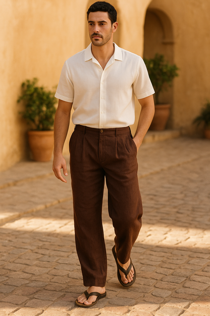 PABLO™ |  Pantalón ancho de lino