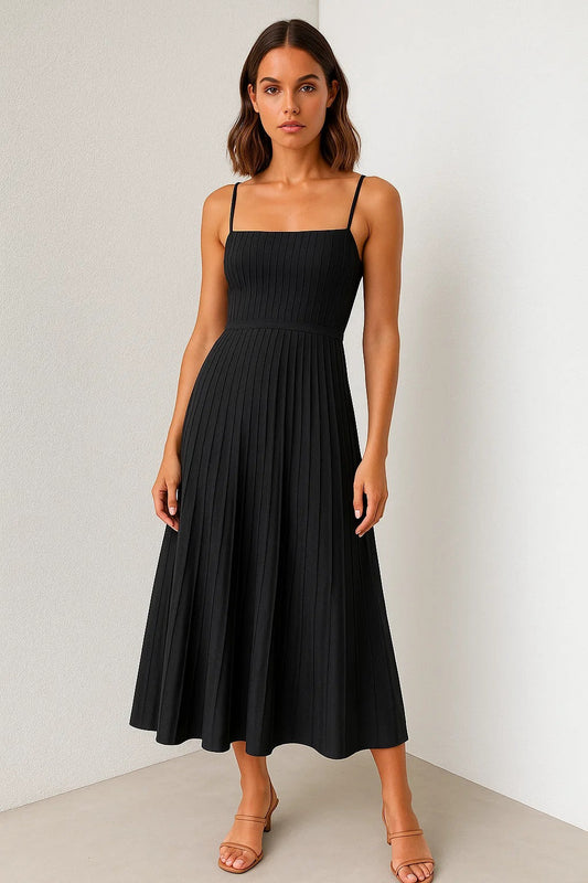 ALICIA™ | Vestido midi ligero con escote halter
