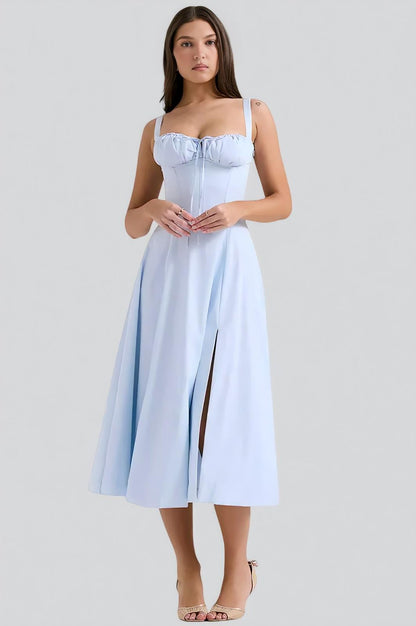 ELENA™ | Vestido corsé de algodón estampado
