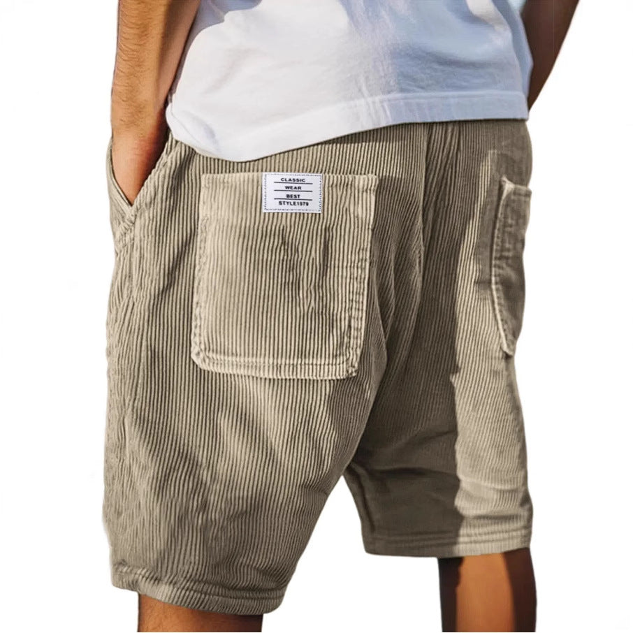 RAFAEL™ | Shorts de terciopelo con bolsillos - Caqui