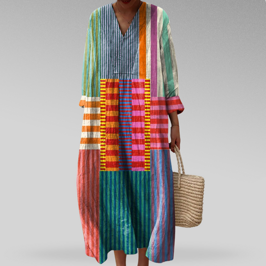 TERESA™ | Abito Maxi Colorblock Breeze