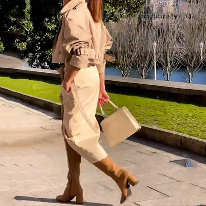 REBECA™ | Conjunto cargo con chaqueta y falda abertura