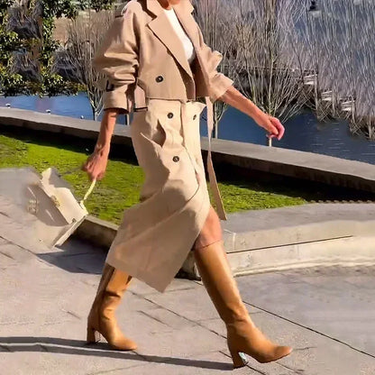 REBECA™ | Conjunto cargo con chaqueta y falda abertura