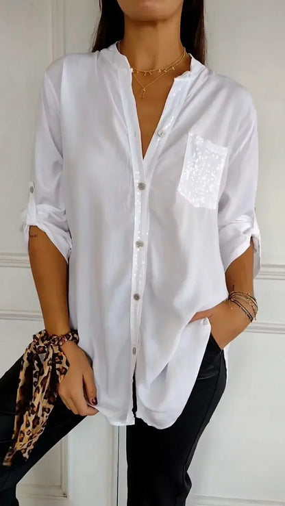 JIMENA™ | Blusa holgada con detalles de lentejuelas