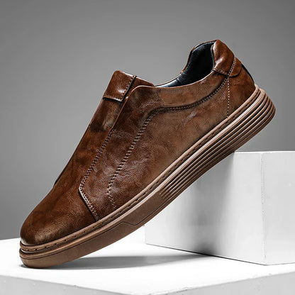 DAVID™ | Zapatillas de piel sin cordones