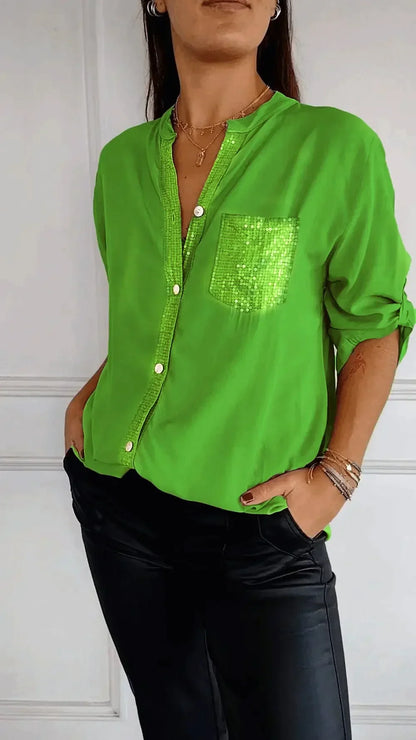 JIMENA™ | Blusa holgada con detalles de lentejuelas