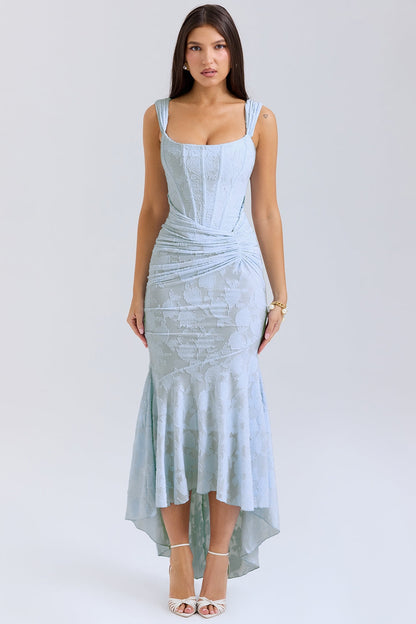 GABRIELA™ | Vestido corsé pastel con fruncido