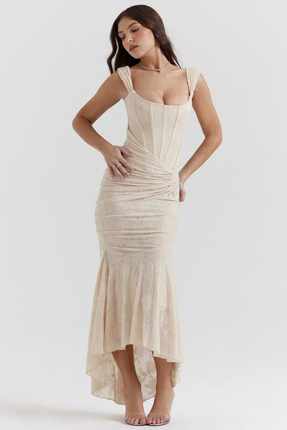GABRIELA™ | Vestido corsé pastel con fruncido