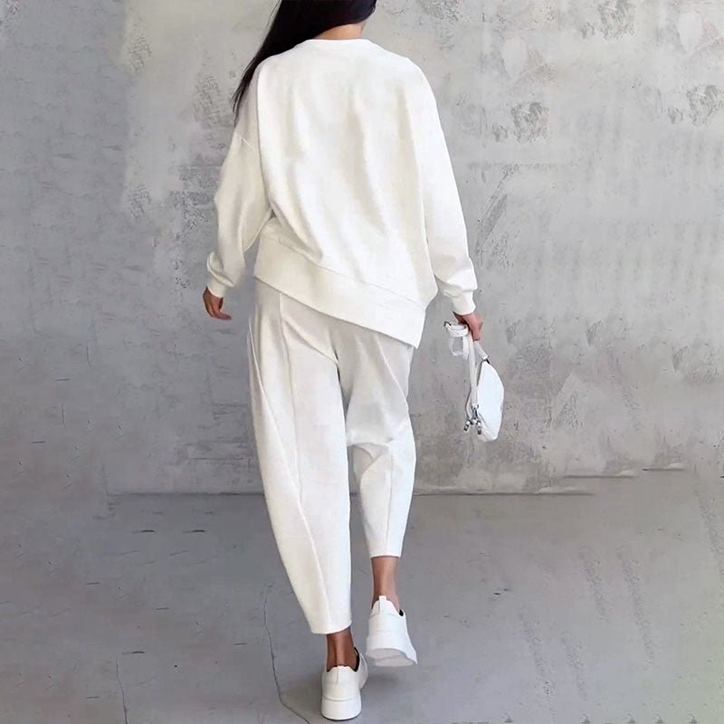 ANA™ | Conjunto de top liso y pantalón amplio