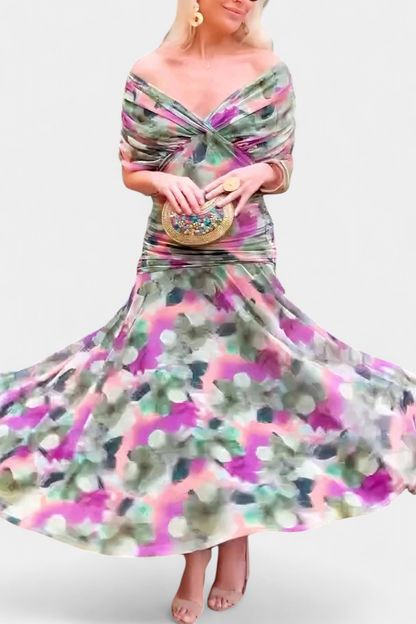 ROSARIO™ | Vestido largo con estampado floral