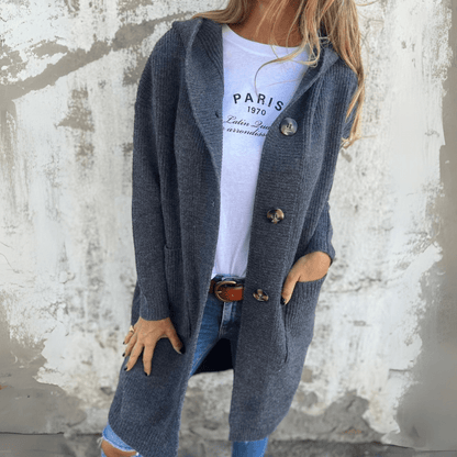 ROCÍO™ | Cárdigan largo de punto suave