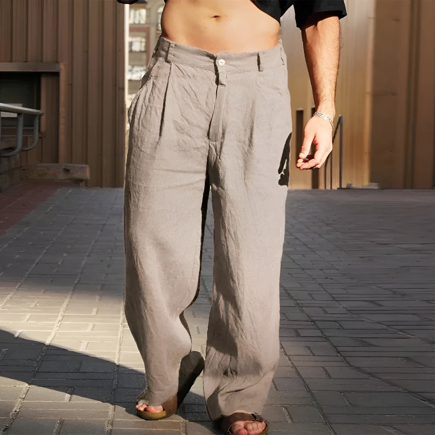 PABLO™ |  Pantalón ancho de lino