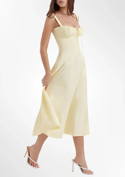 ELENA™ | Vestido corsé de algodón estampado