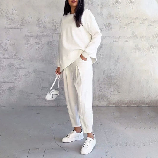 ANA™ | Conjunto de top liso y pantalón amplio
