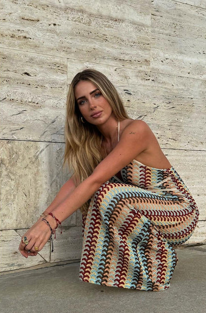 CANCÚN™ | Vestido largo de croché con escote halter